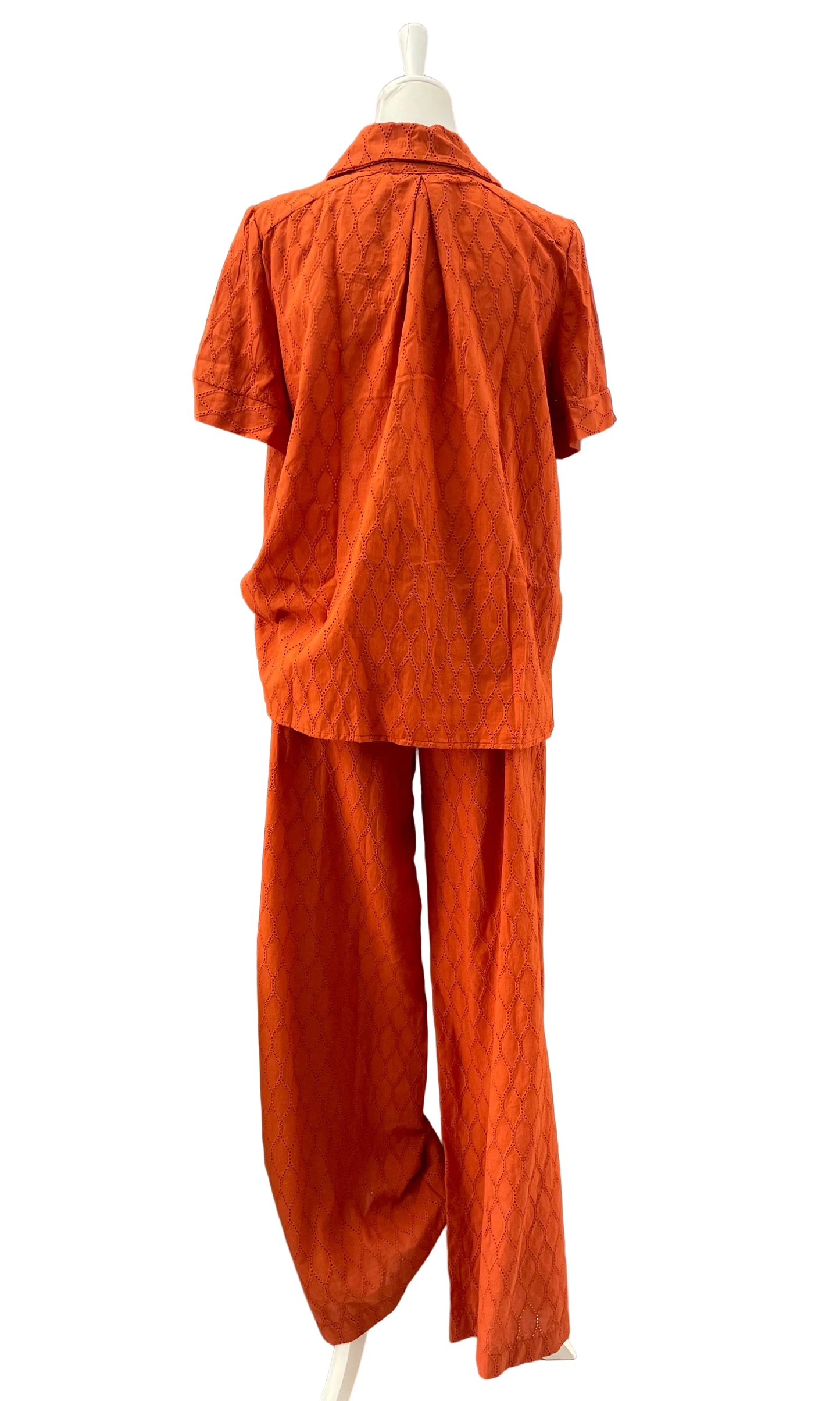 GRAZIA BEACHLOVE - SET CAMICIA PANTALONE TRAFORO