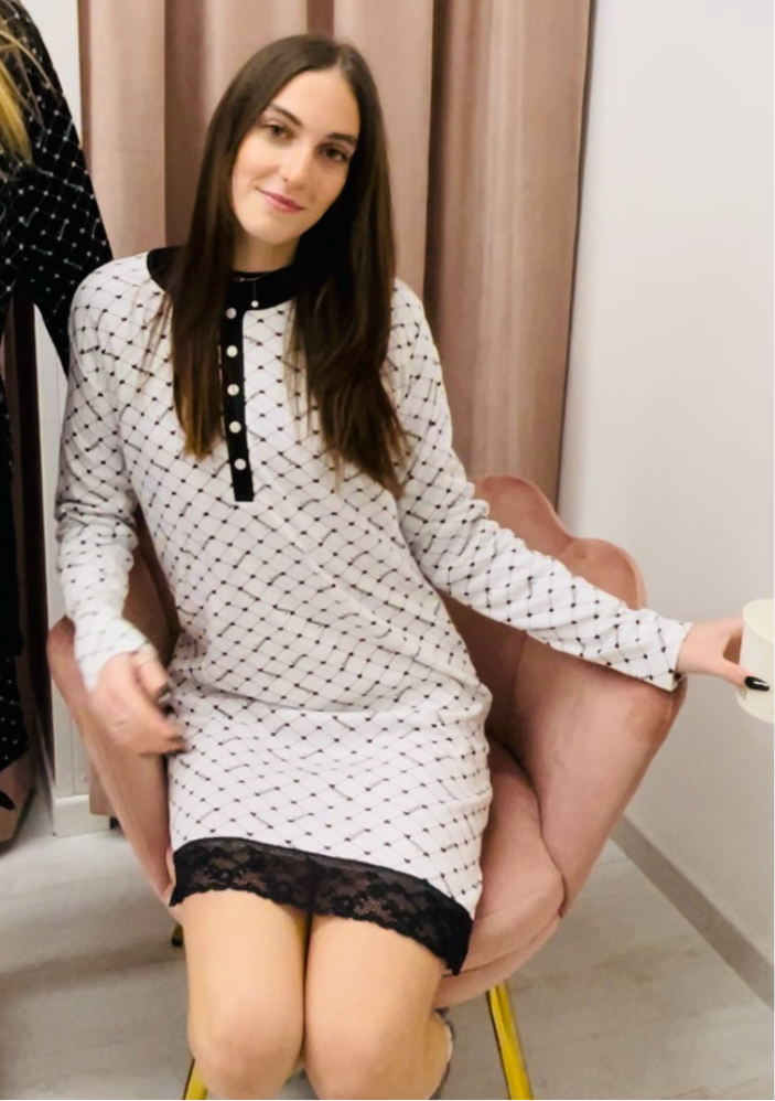 SIELEI - CAMICIA DA NOTTE STAMPA FANTASIA