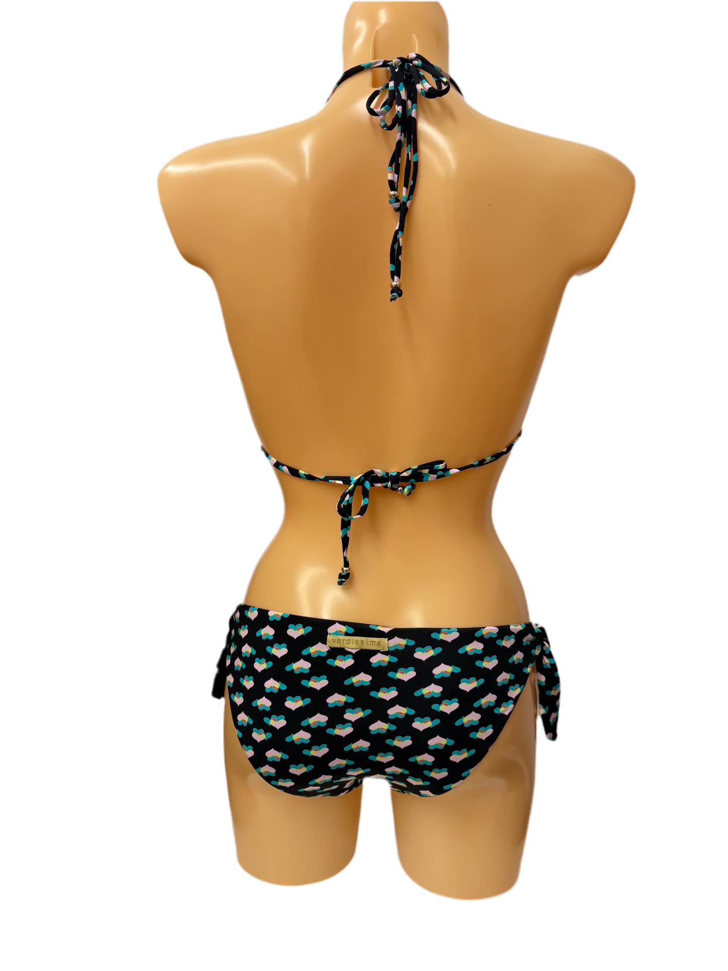 VERDISSIMA - BIKINI TRIANGOLO STAMPA OPTICAL CUORE