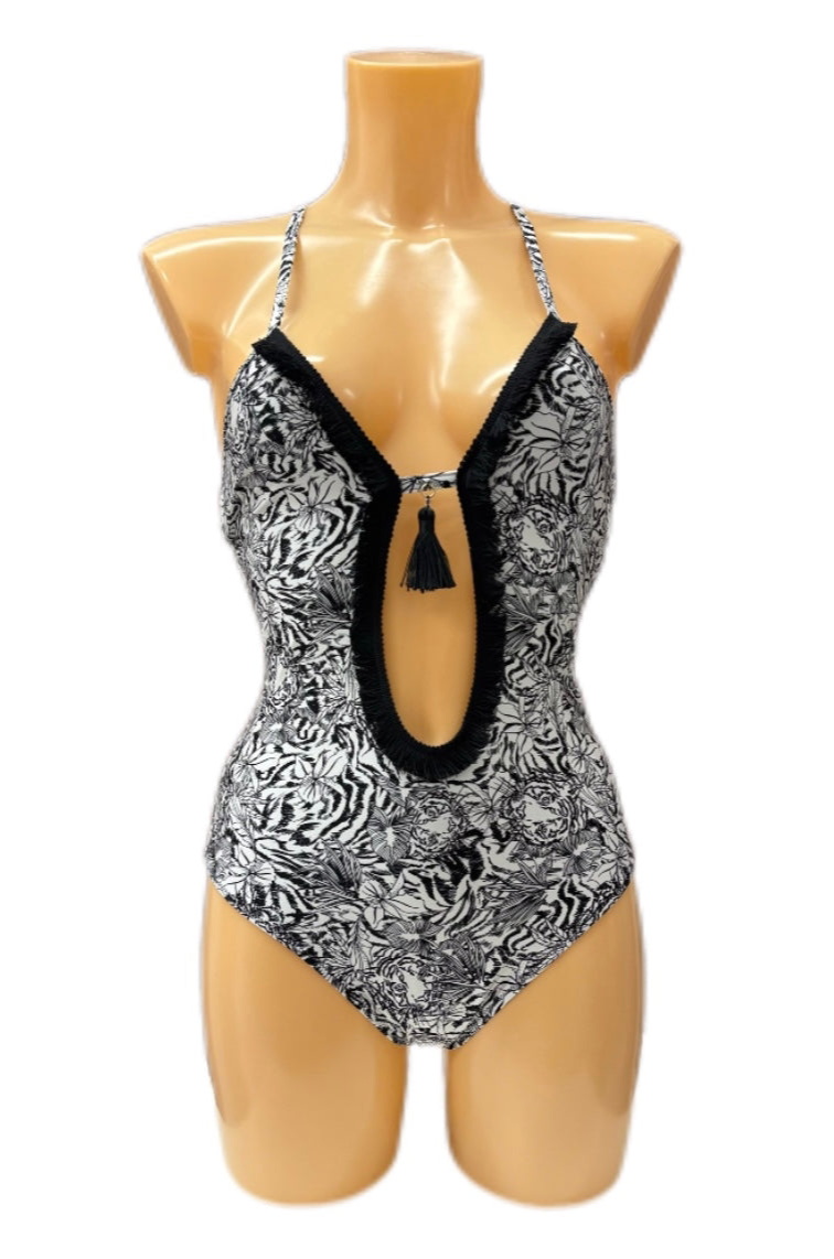 VERDISSIMA - COSTUME INTERO STAMPA FLOREALE STILIZZATA