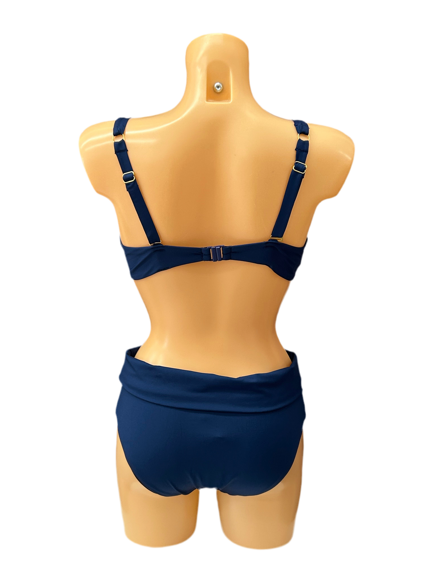 SIELEI - BIKINI CURVY E SLIP DOUBLE WAIST TINTA UNITA