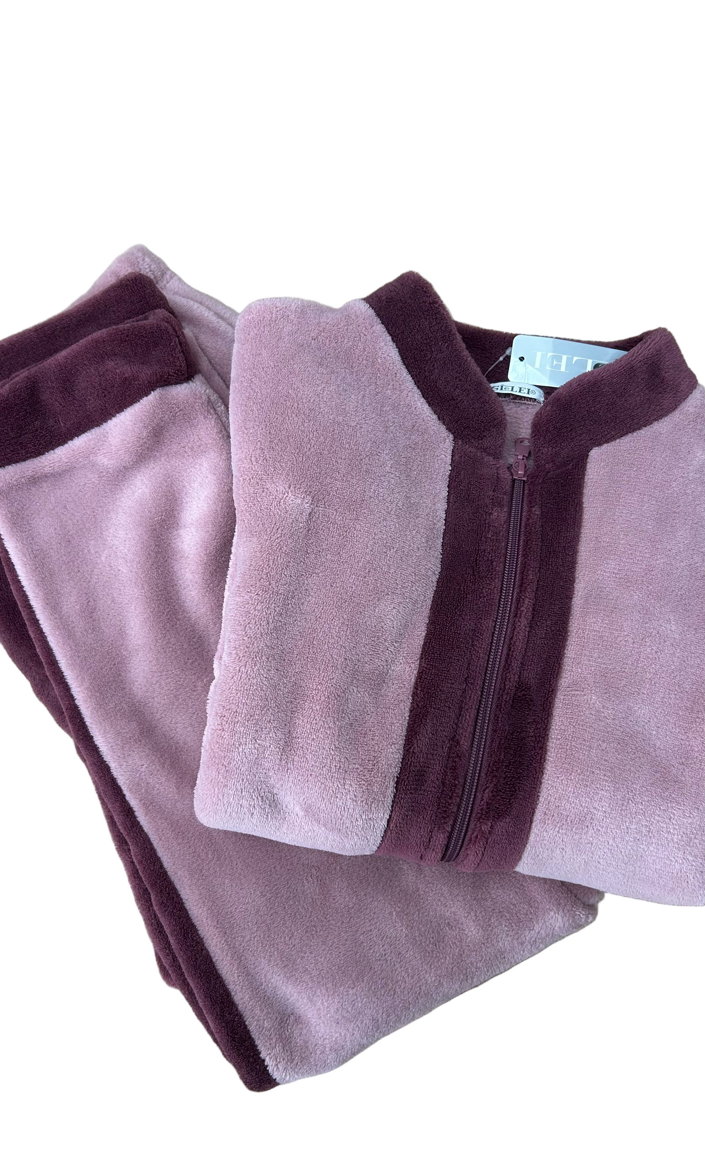 SIELEI - TUTA APERTA ZIP PILE