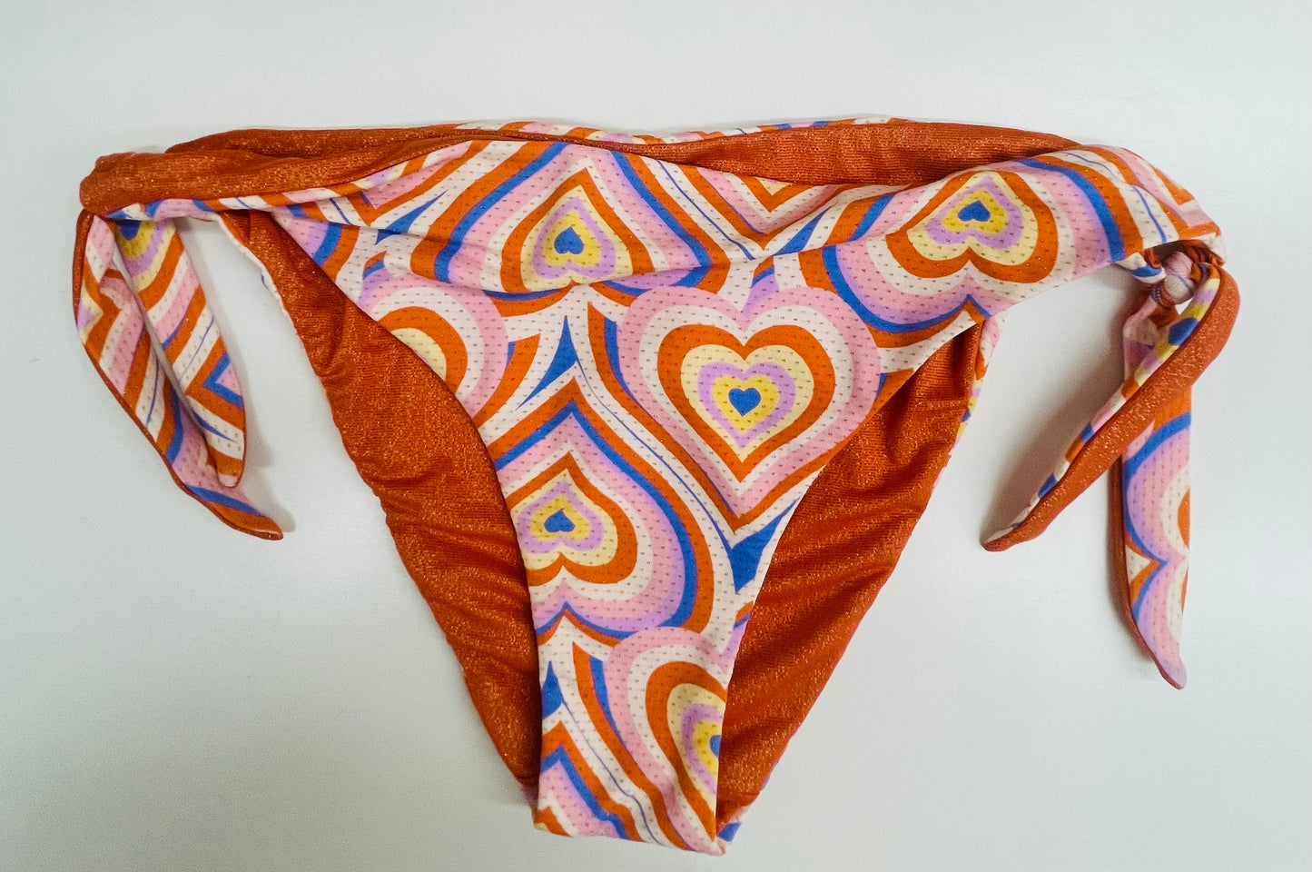 VERDISSIMA - BIKINI FASCIA e SLIP ANNODATO OPTICAL CUORE
