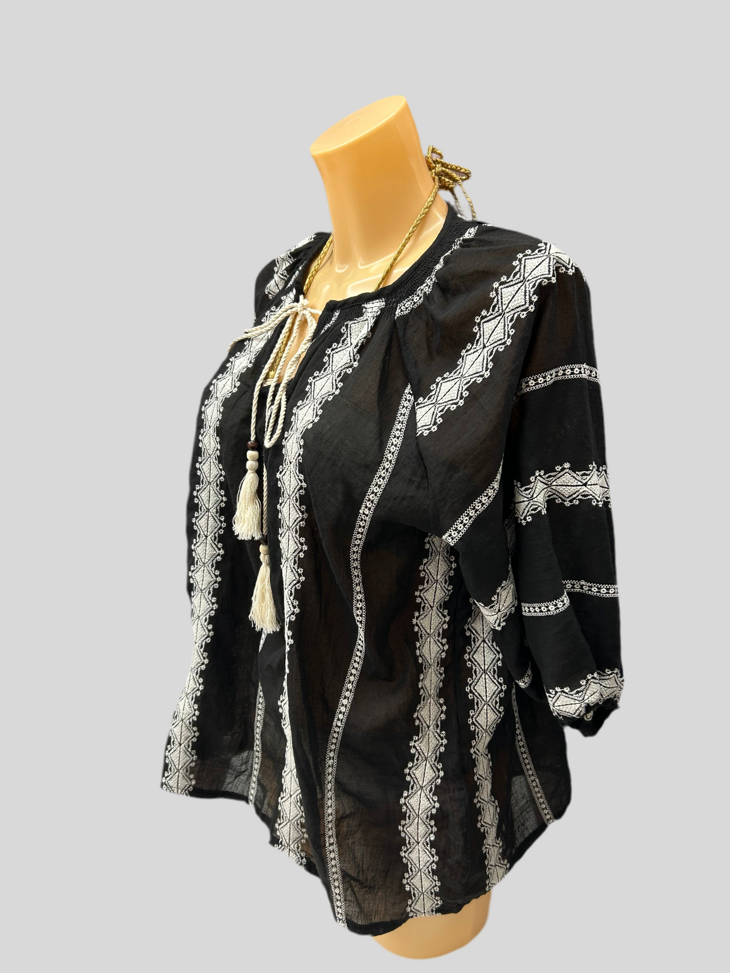LA BOUTIQUE - BLUSA ETNICA GRECA