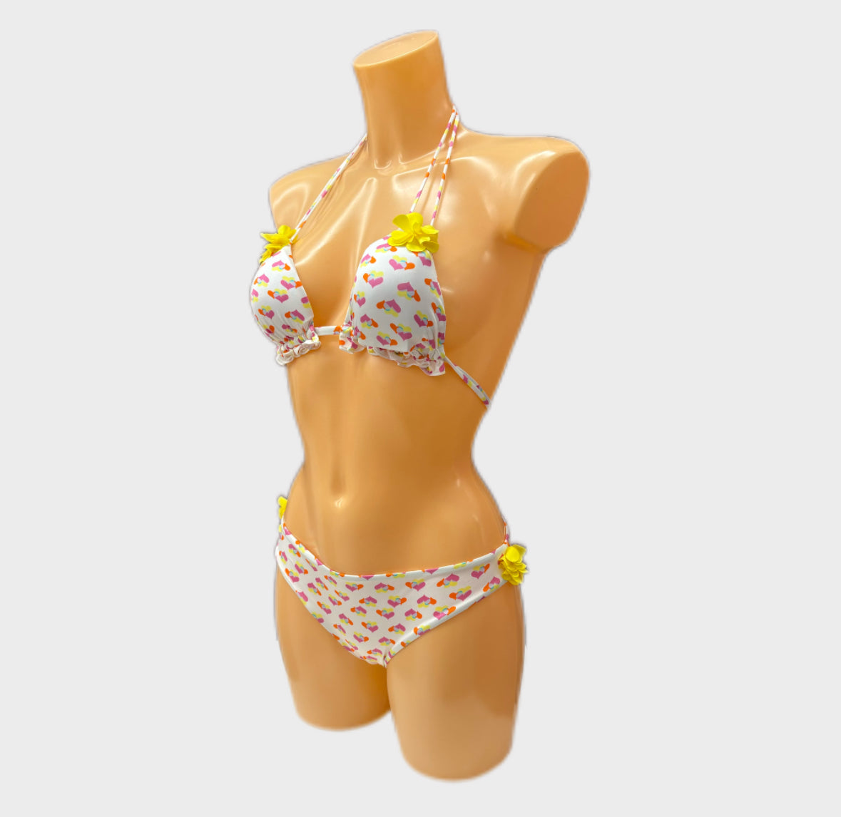 VERDISSIMA - BIKINI TRIANGOLO STAMPA OPTICAL CUORE