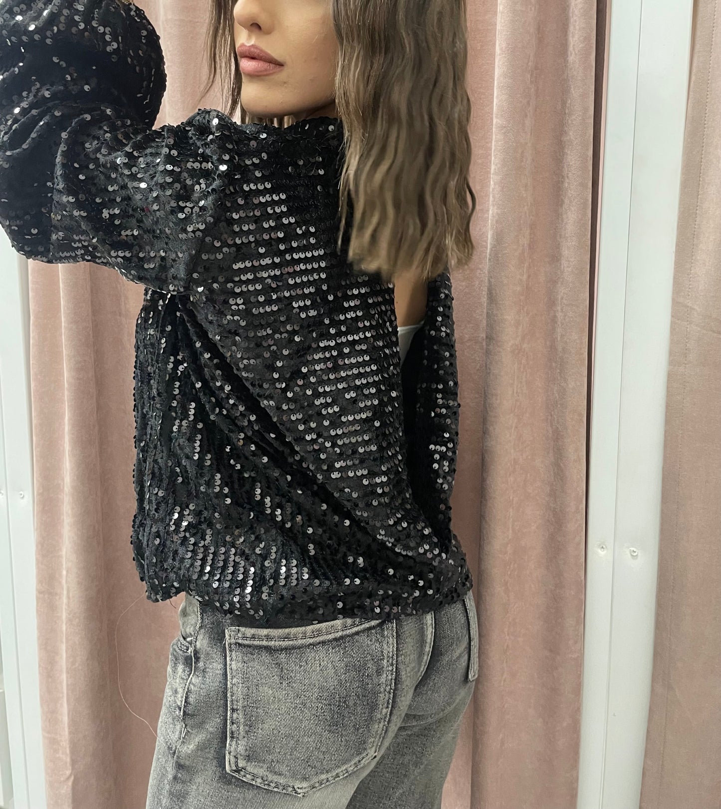 JOLEEN - BLUSA DONNA PAILLETTES