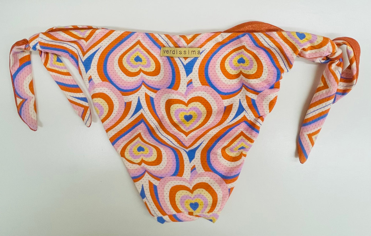 VERDISSIMA - BIKINI FASCIA e SLIP ANNODATO OPTICAL CUORE