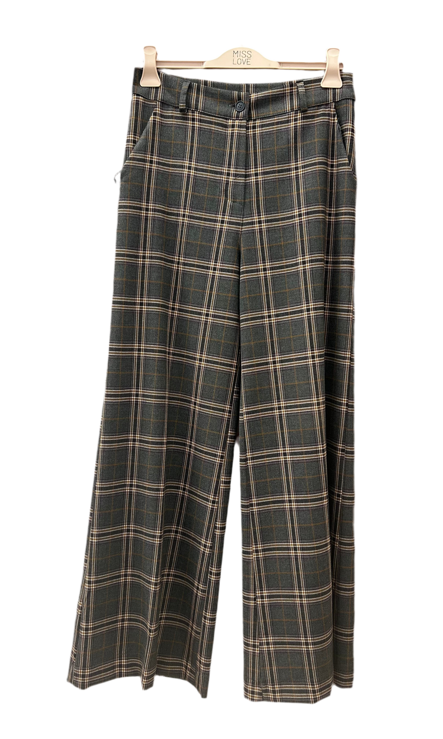 MISSLOVE - PANTALONE CHECK QUADRO