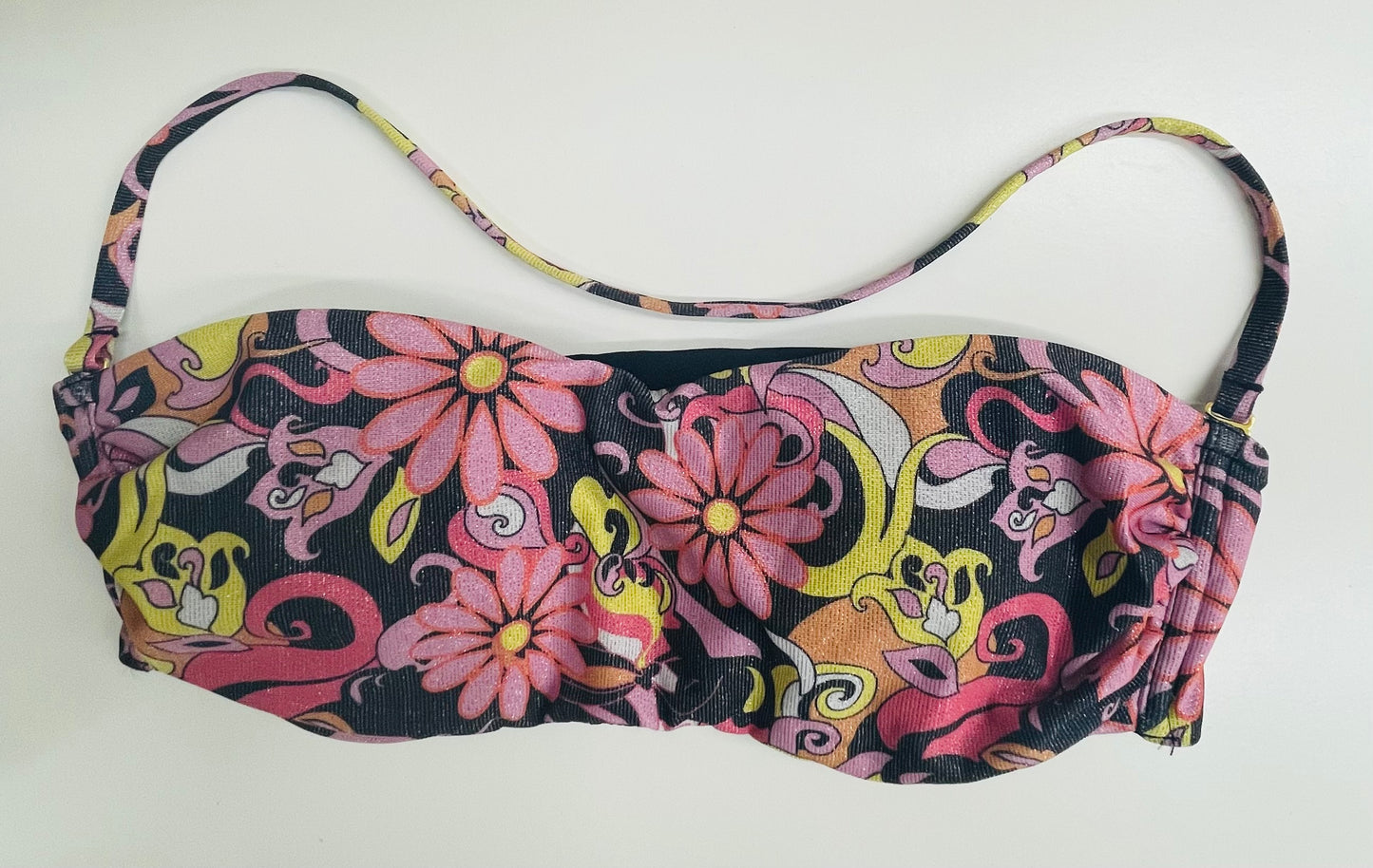 VERDISSIMA - BIKINI FASCIA E SLIP COULISSE STAMPA FLOREALE