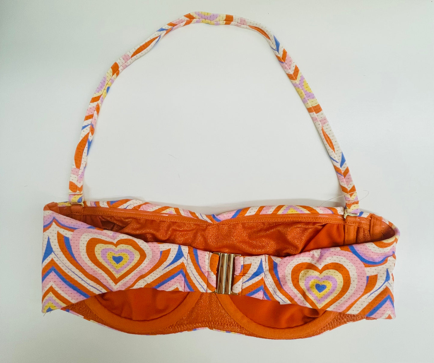 VERDISSIMA - BIKINI FASCIA e SLIP ANNODATO OPTICAL CUORE