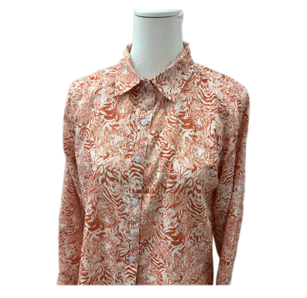 VERDISSIMA - CAMICIA STAMPA FANTASIA FLOREALE STILIZZATA