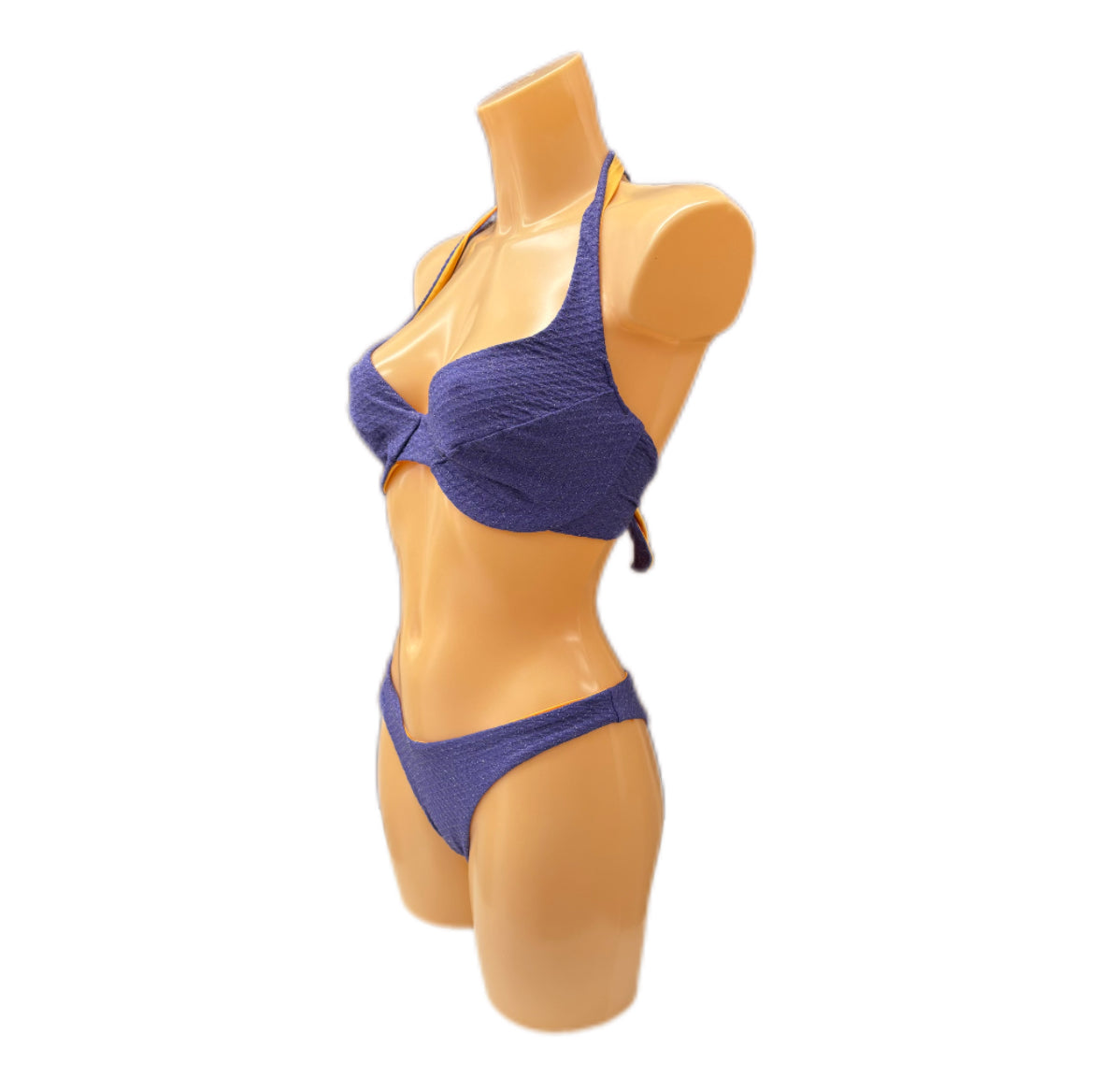 VERDISSIMA - BIKINI DOUBLE E SLIP SGAMBATO LAMINATO