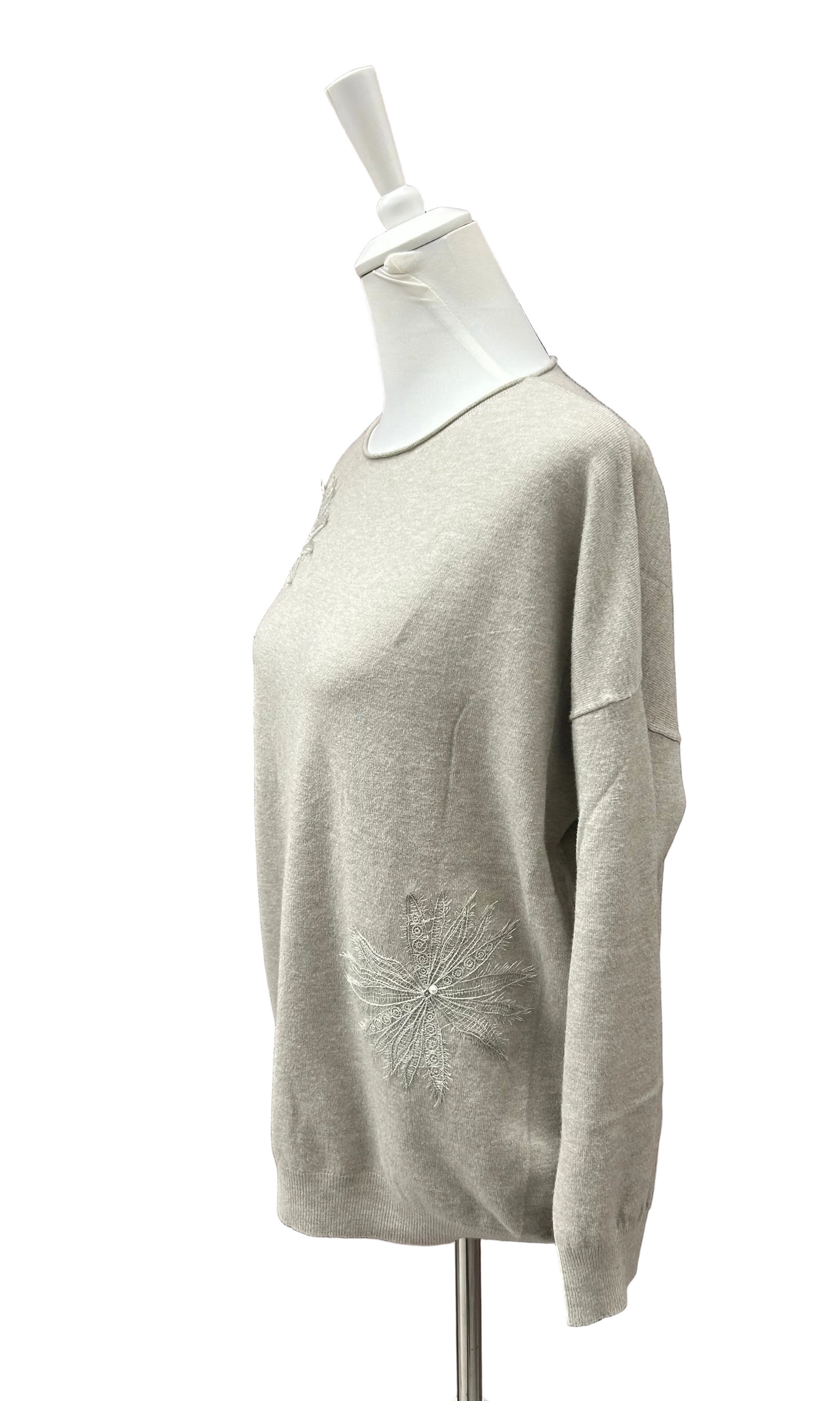 LA BOUTIQUE - MAGLIA SCATOLA RICAMO