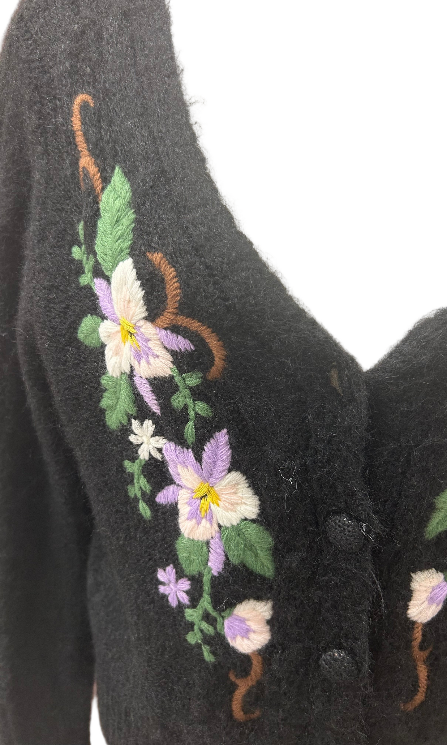 LA BOUTIQUE - CARDIGAN RICAMO FLOREALE