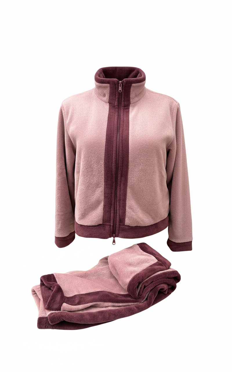 SIELEI - TUTA APERTA ZIP PILE