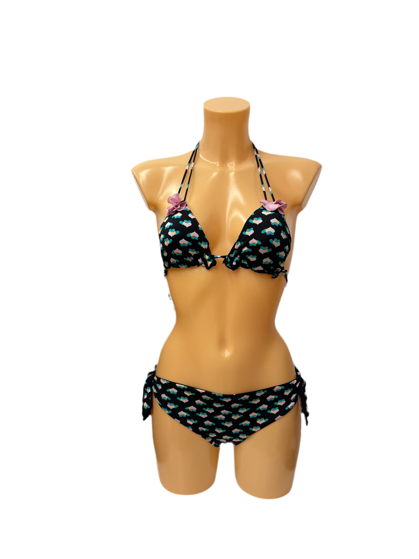 VERDISSIMA - BIKINI TRIANGOLO STAMPA OPTICAL CUORE
