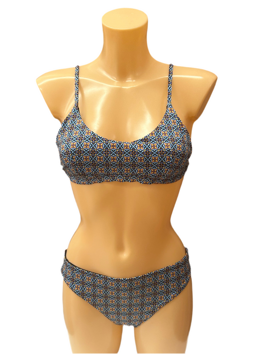 SIELEI - BIKINI TOP E SLIP GEOMETRICO