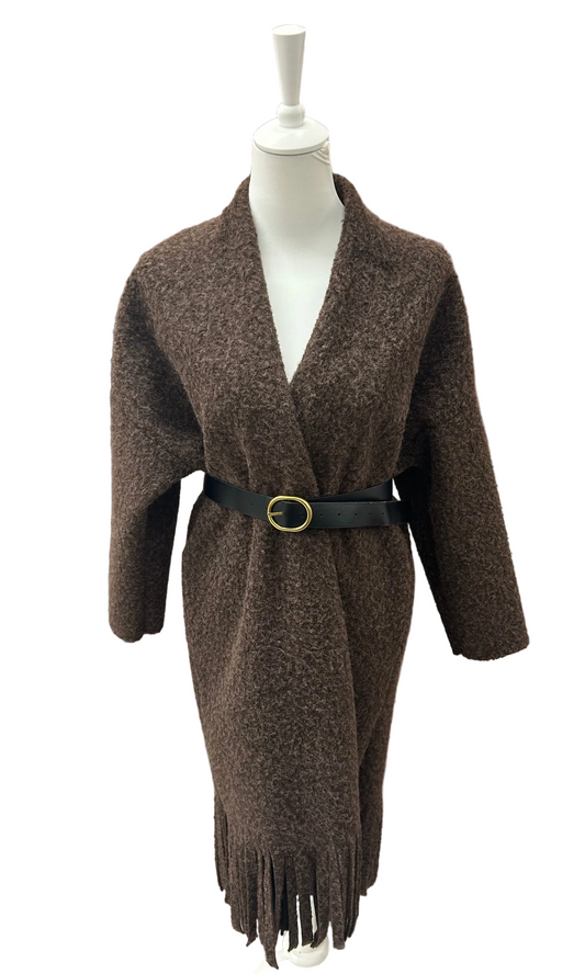 LA BOUTIQUE - CAPPOTTO UNITO FRANGE