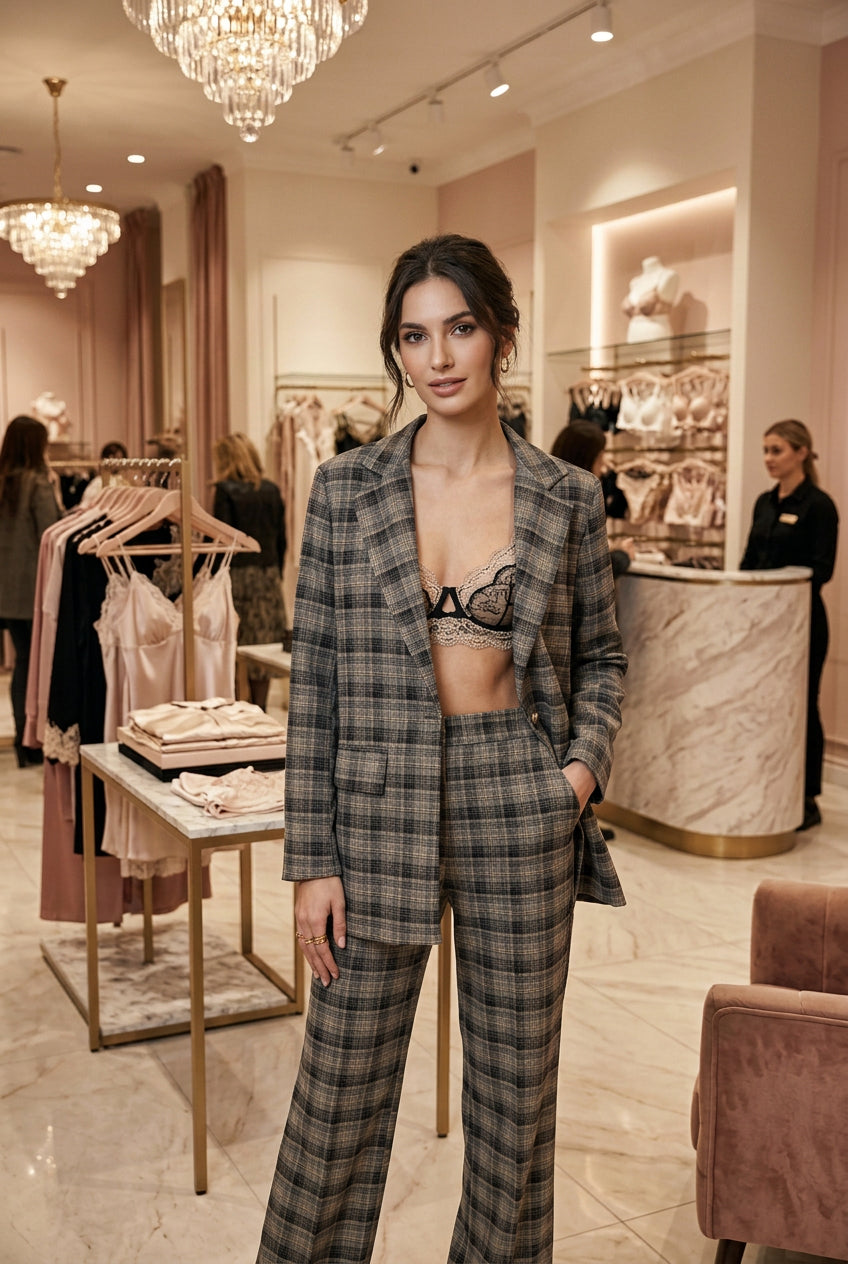 MISSLOVE - TAILLEUR CHECK TARTAN