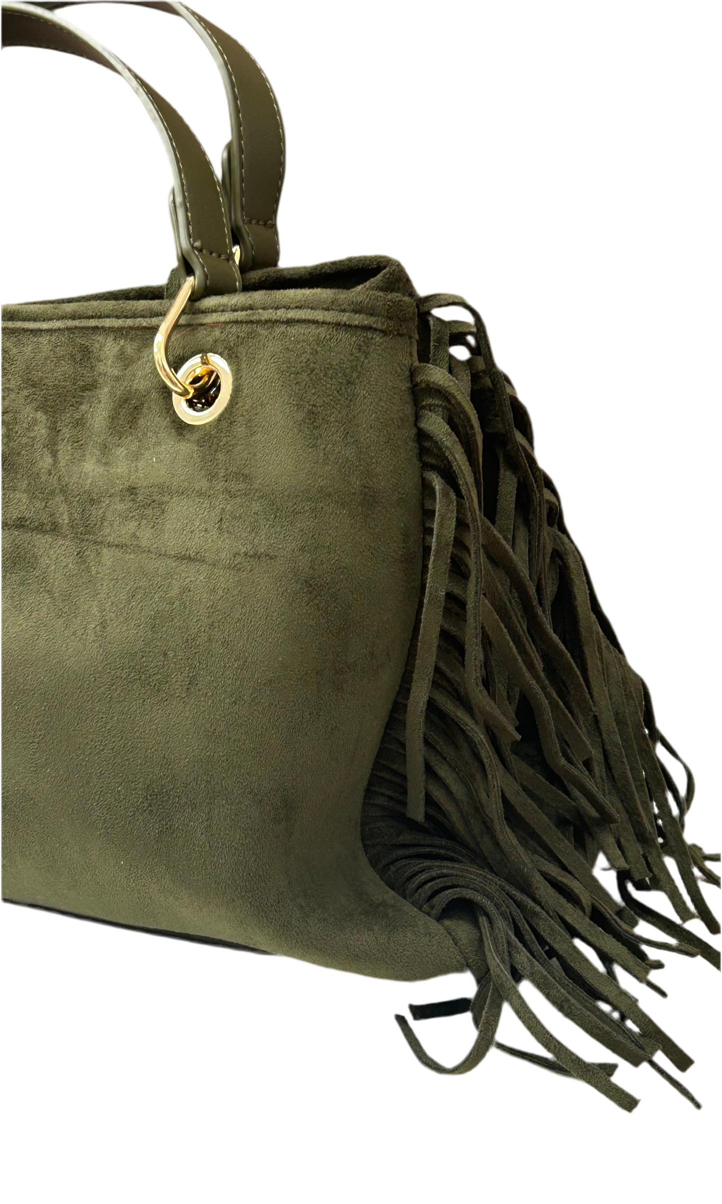 MISSLOVE - BORSA FRANGE SCAMOSCIATA