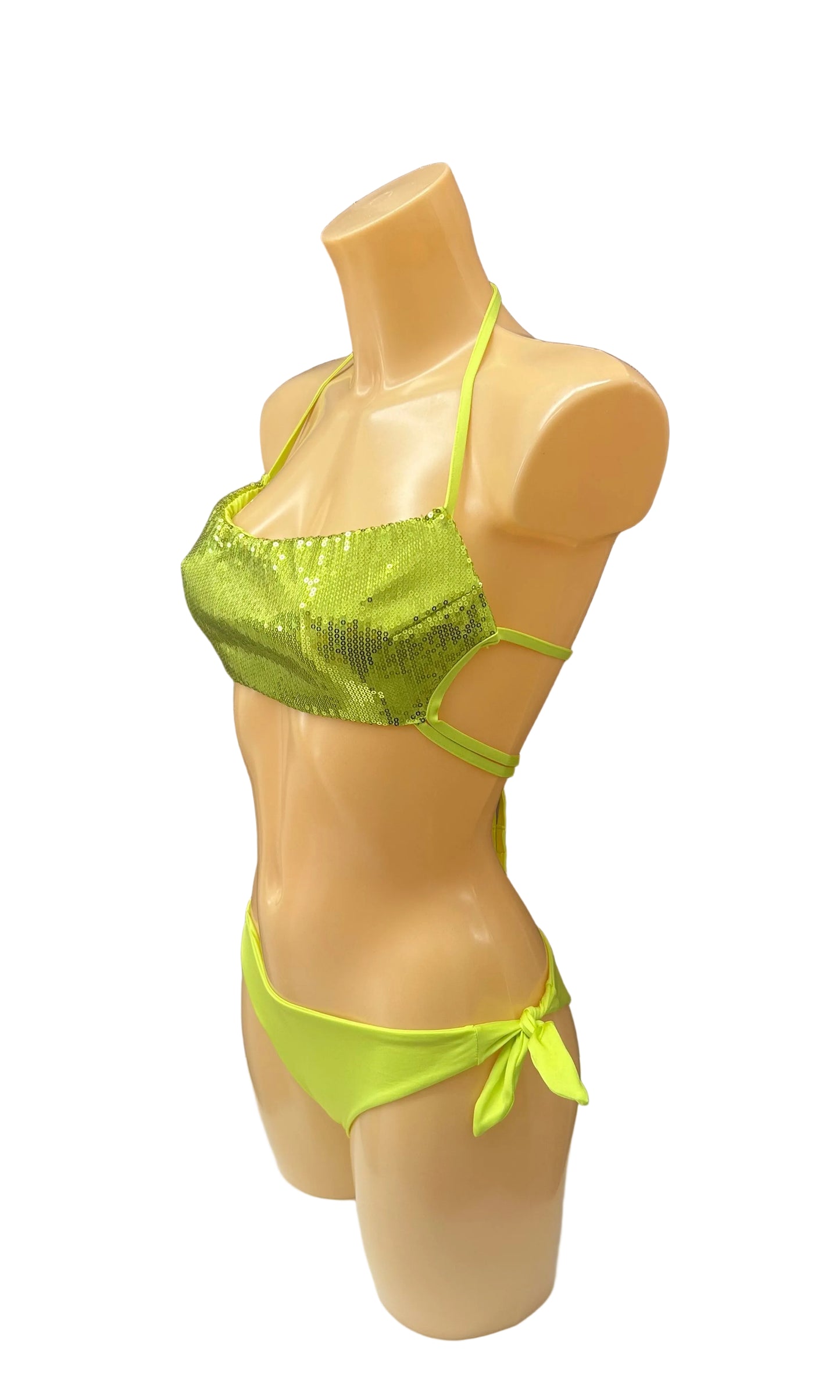 VERDISSIMA- BIKINI FLUO PAILLETTES