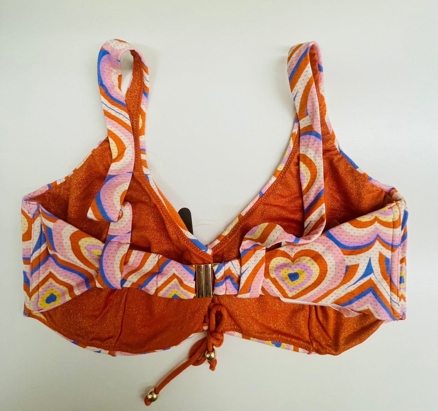 VERDISSIMA - BIKINI TRIANGOLO C/FERRETTO e SLIP ANNODATO OPTICAL CUORE