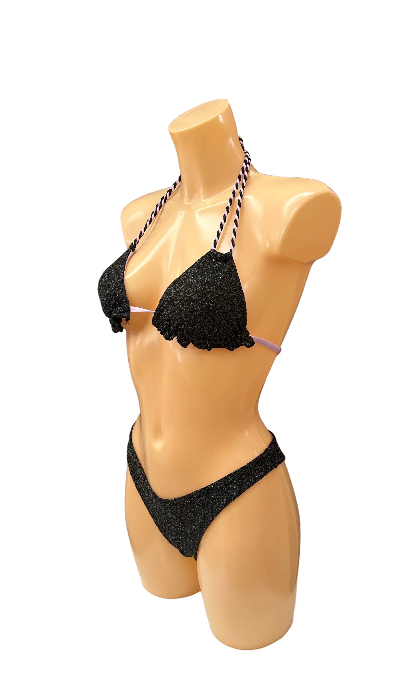 VERDISSIMA - BIKINI TRIANGOLO RUCHES GLITTER
