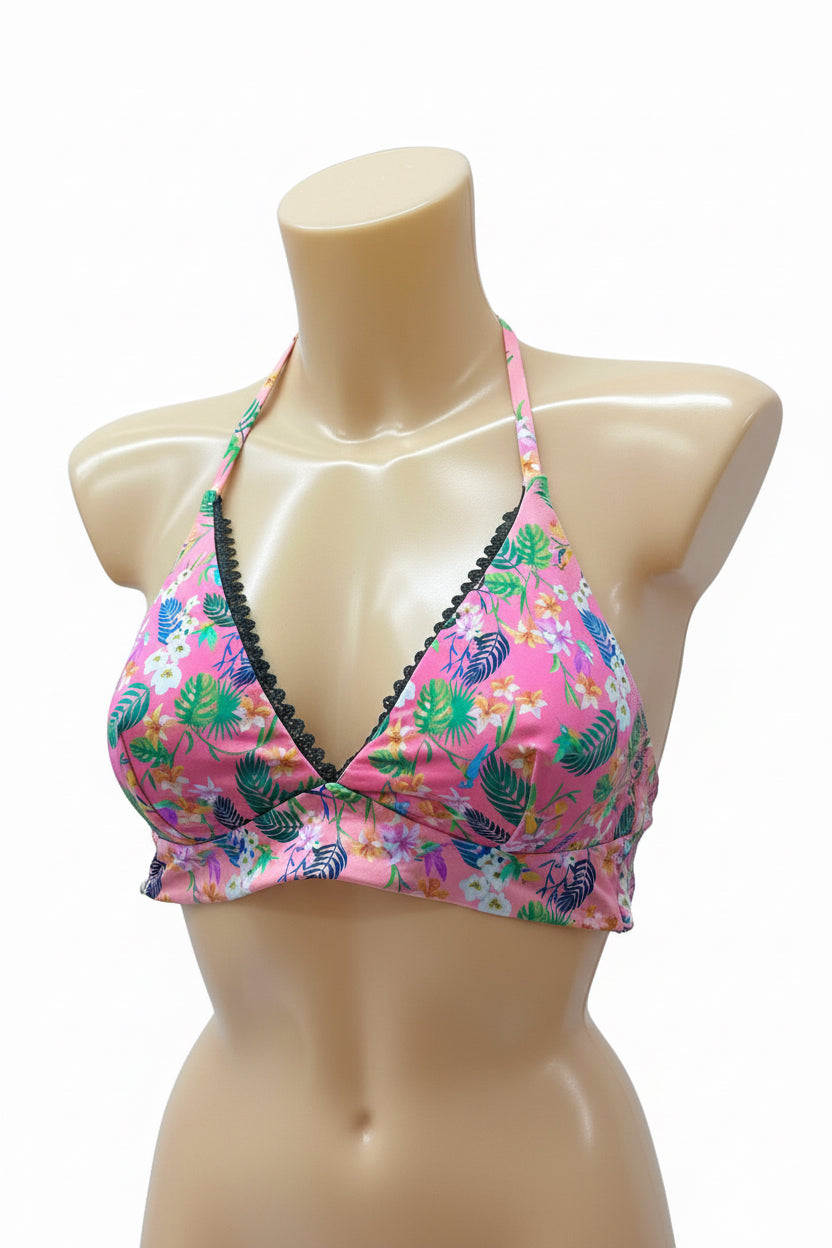 VERDISSIMA - BIKINI TRIANGOLO ALTO E SLIP STAMPA ESOTICO