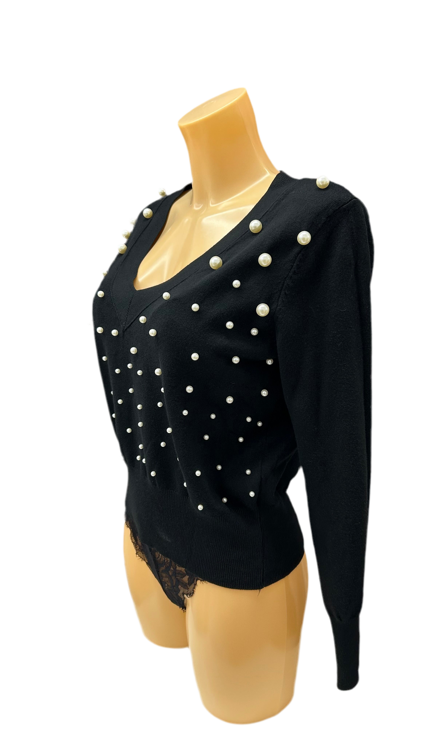 MISSLOVE - MAGLIA PERLE T/UNITA