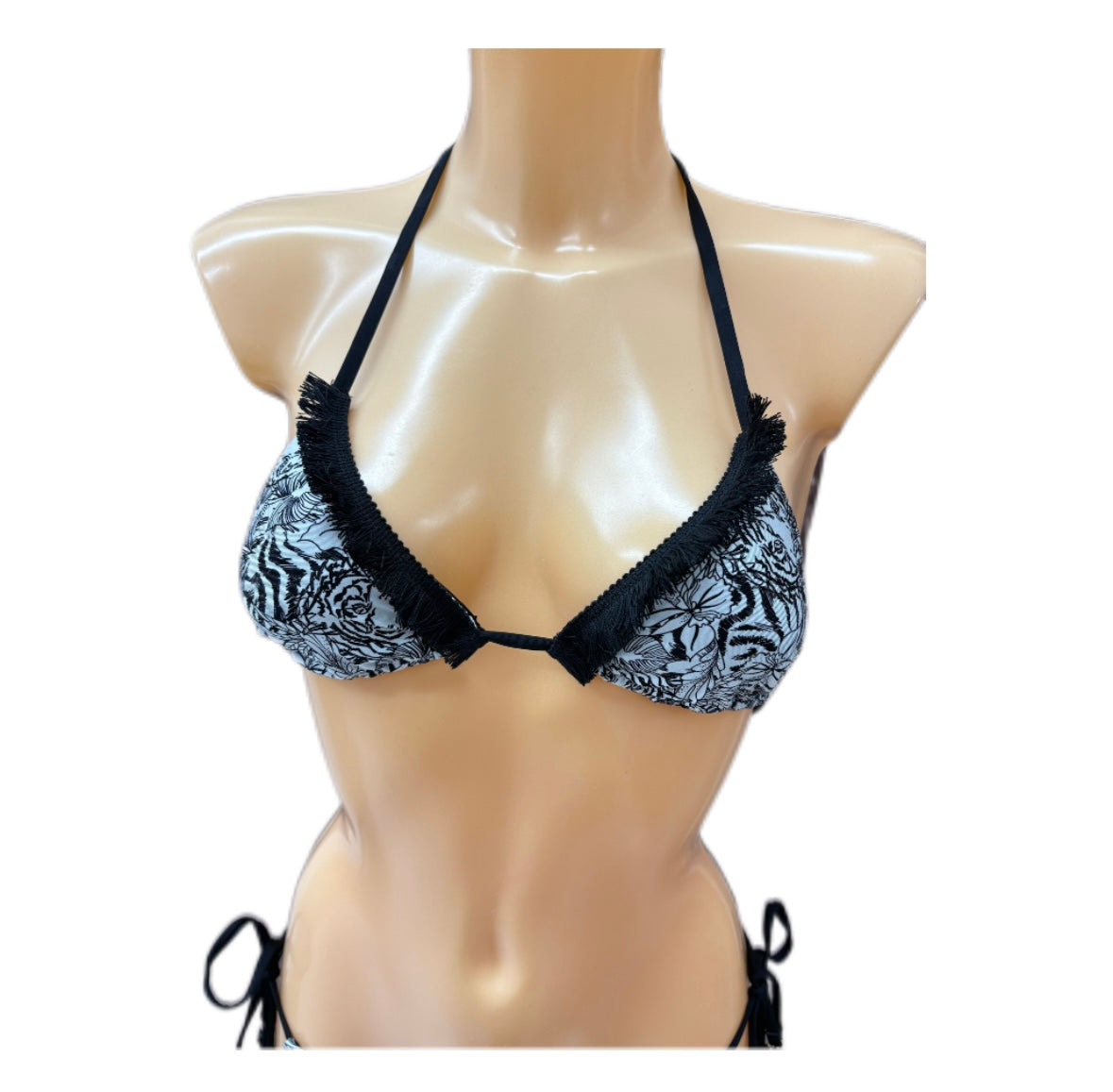 VERDISSIMA - BIKINI TRIANGOLO E TANGA STAMPA FLOREALE STILIZZATA