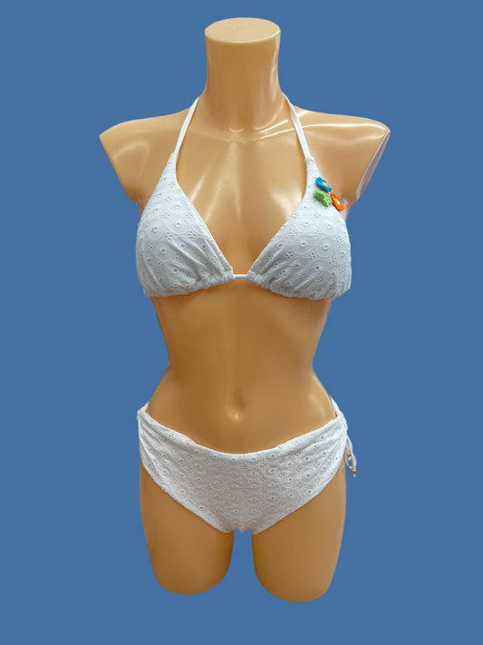 BIKINI VERDISSIMA : triangolo e slip c/coulisse