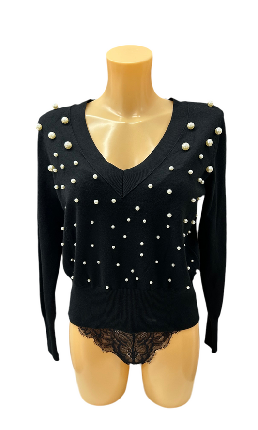 MISSLOVE - MAGLIA PERLE T/UNITA