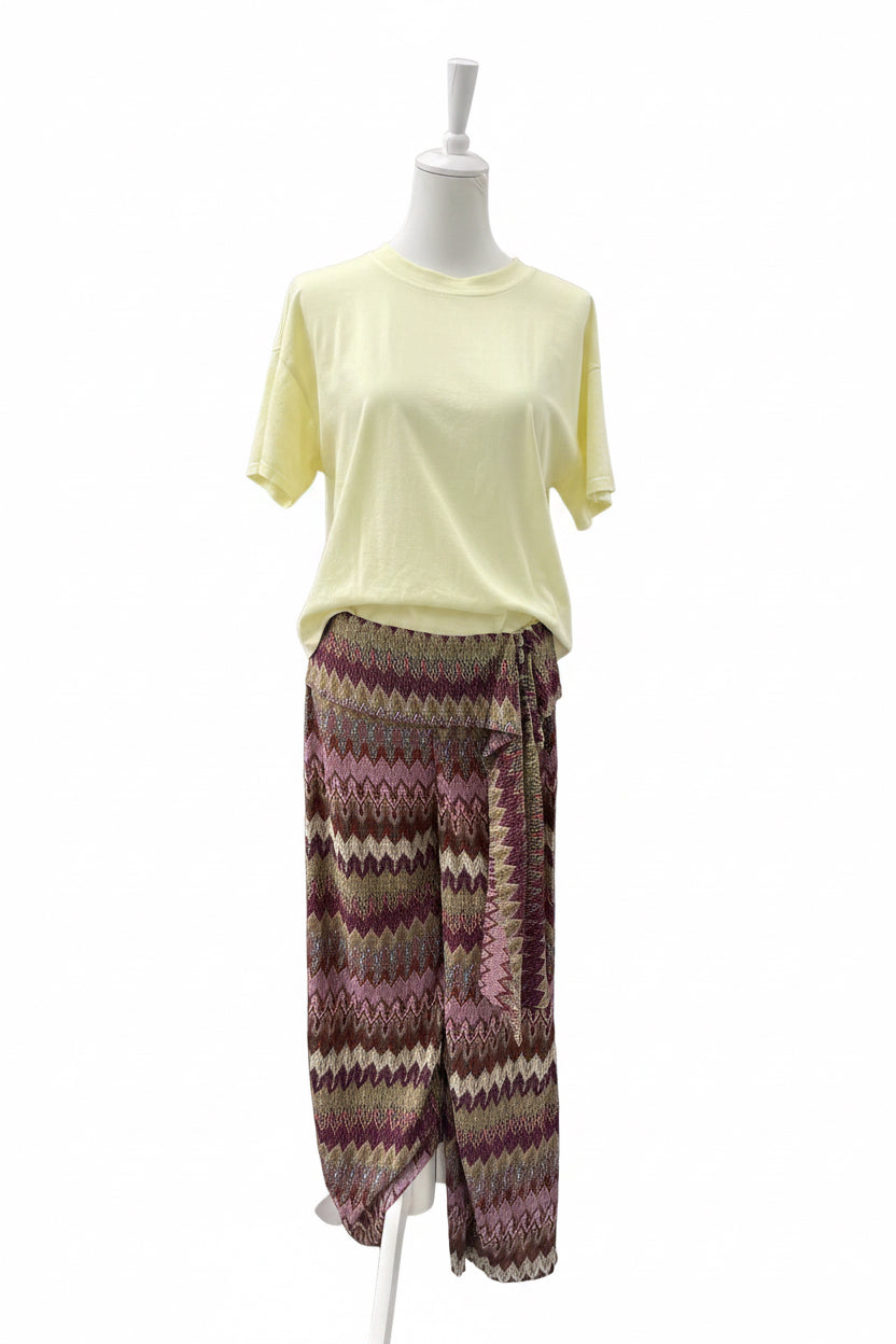 MISSLOVE - PANTALONE ZIG ZAG BANDA