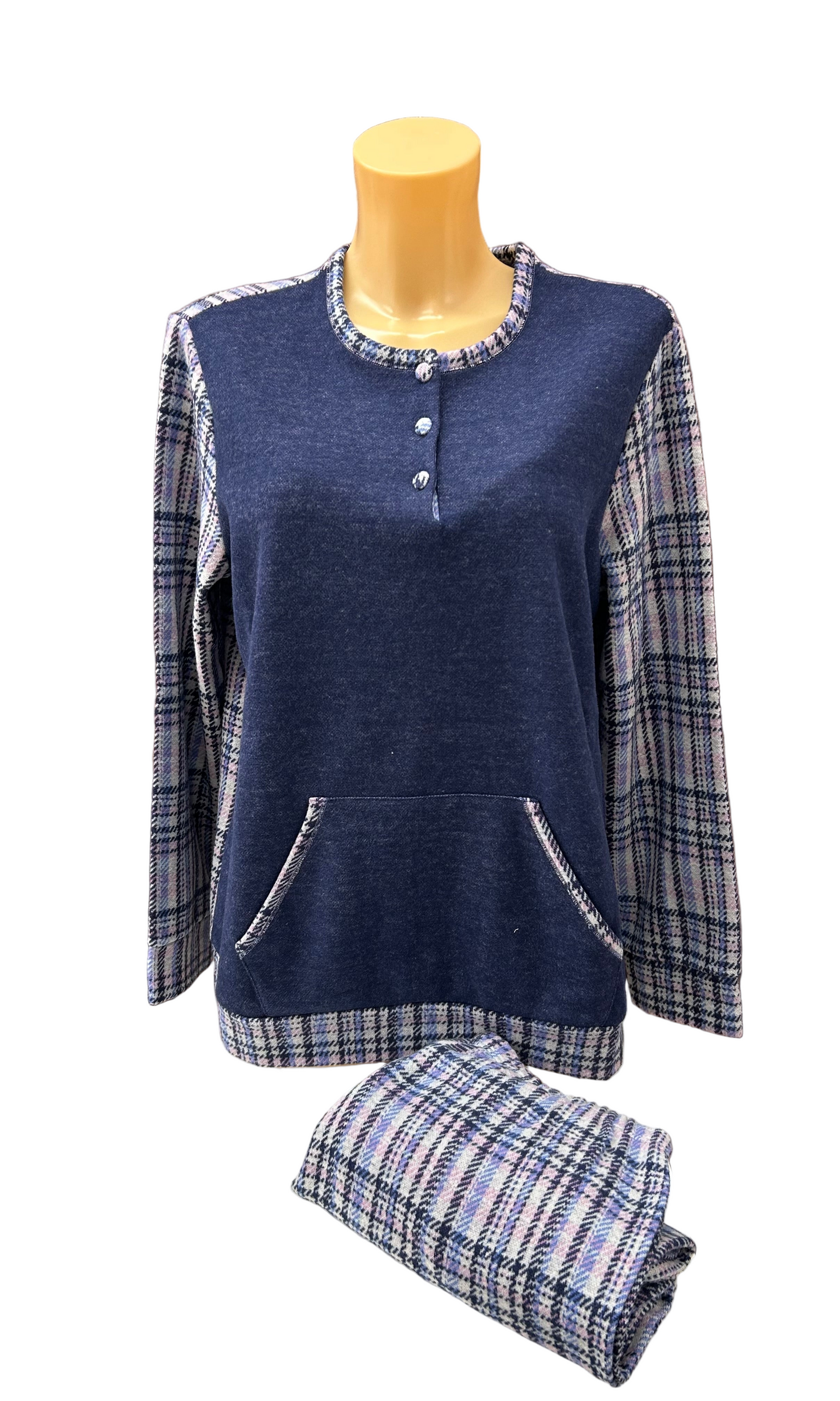 BISBIGLI - PIGIAMA PILE CHECK SCOZZESE