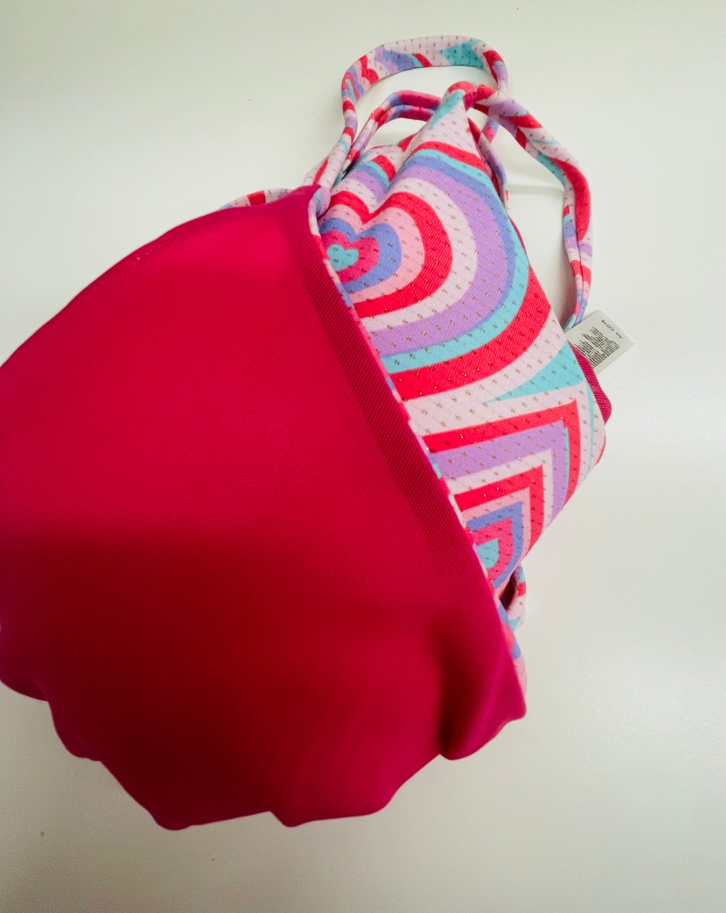 VERDISSIMA - BIKINI TRIANGOLO e SLIP C/COULISSE OPTICAL CUORE