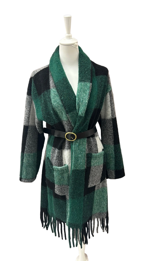 LA BOUTIQUE - CAPPOTTO QUADRO FRANGE
