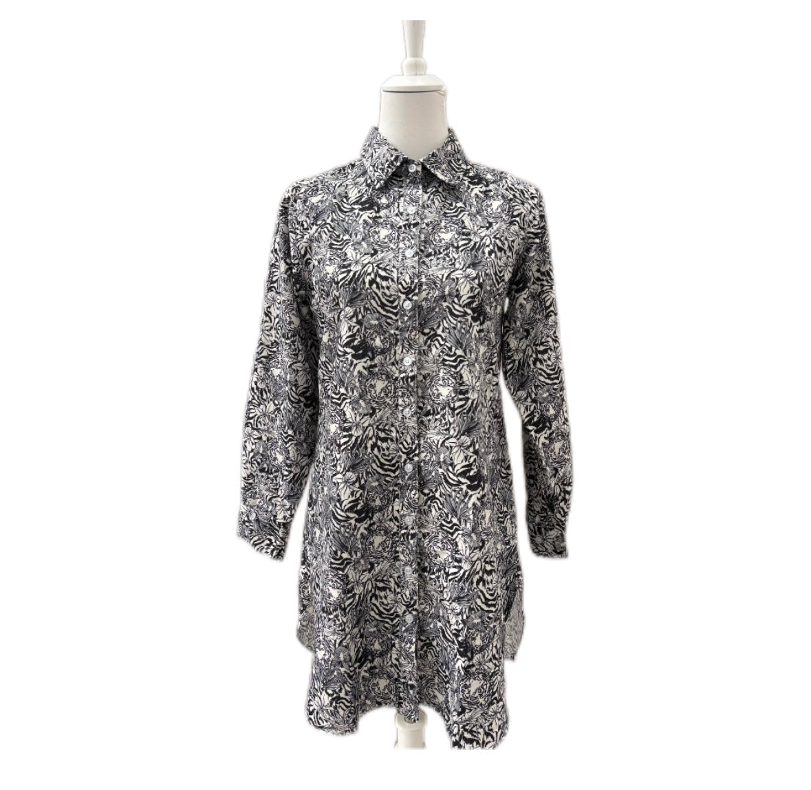 VERDISSIMA - CAMICIA STAMPA FANTASIA FLOREALE STILIZZATA