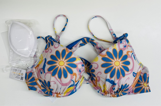 VERDISSIMA - BIKINI PUSH UP E SLIP ANNODATO FLOREALE