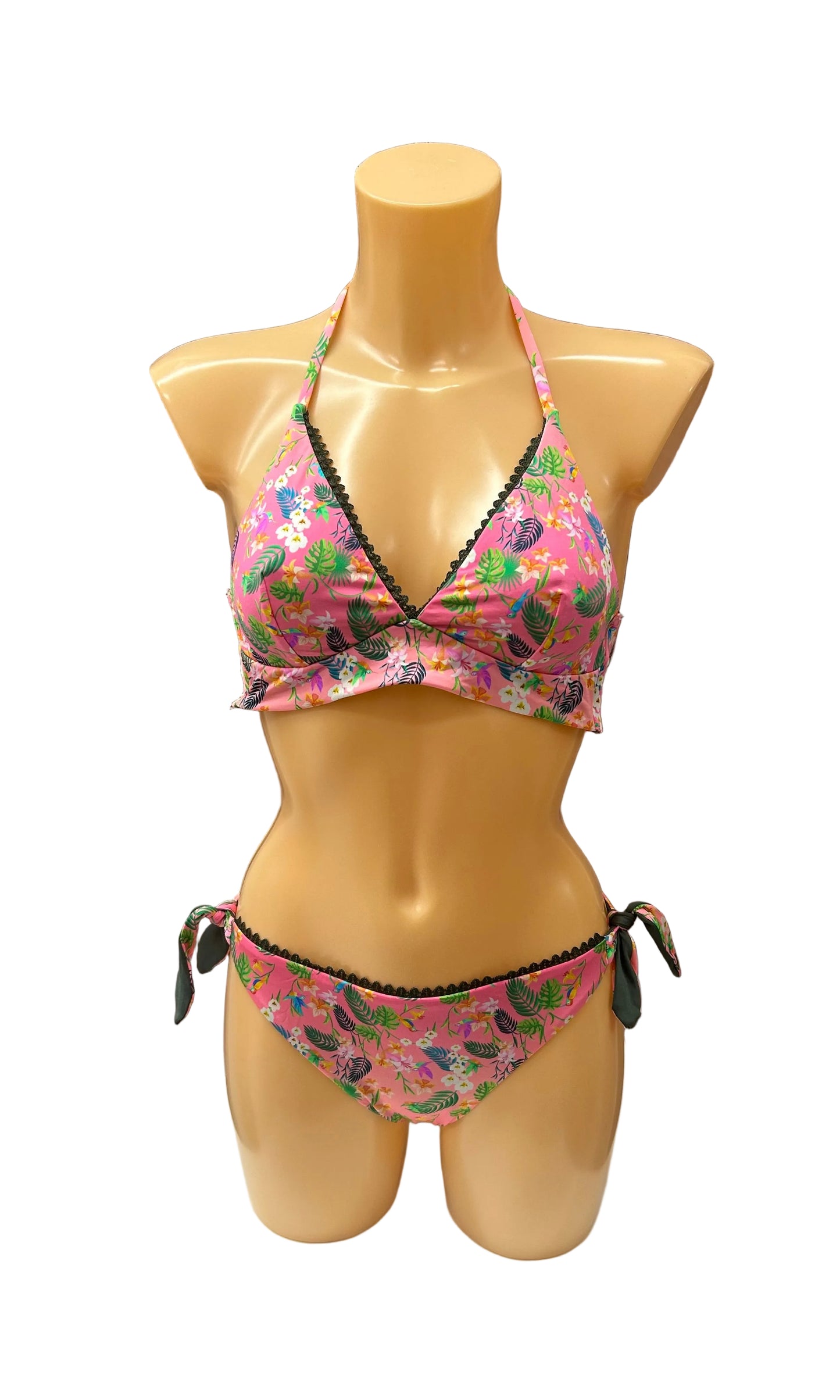 VERDISSIMA - BIKINI TRIANGOLO ALTO E SLIP STAMPA ESOTICO