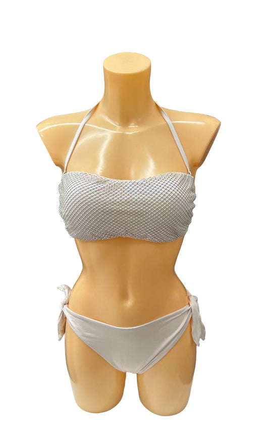 VERDISSIMA - BIKINI FASCIA E SLIP STRASS