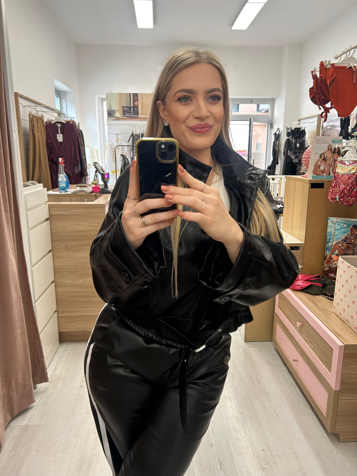 MISSLOVE - PANTALONE TUTA ECOPELLE