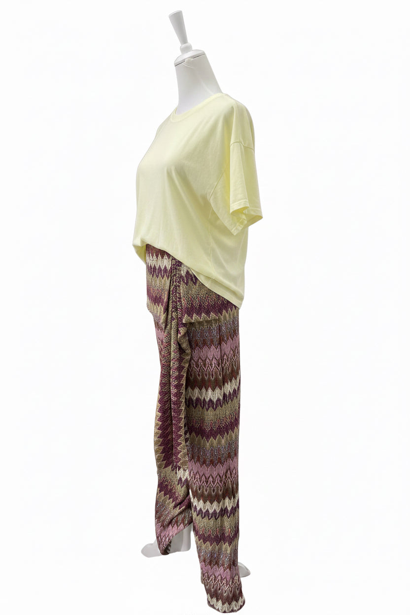MISSLOVE - PANTALONE ZIG ZAG BANDA