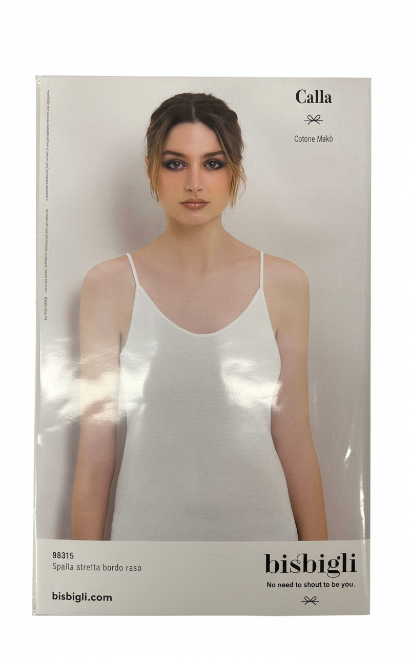 BISBIGLI - CANOTTIERA SPALLA STRETTA COTONE