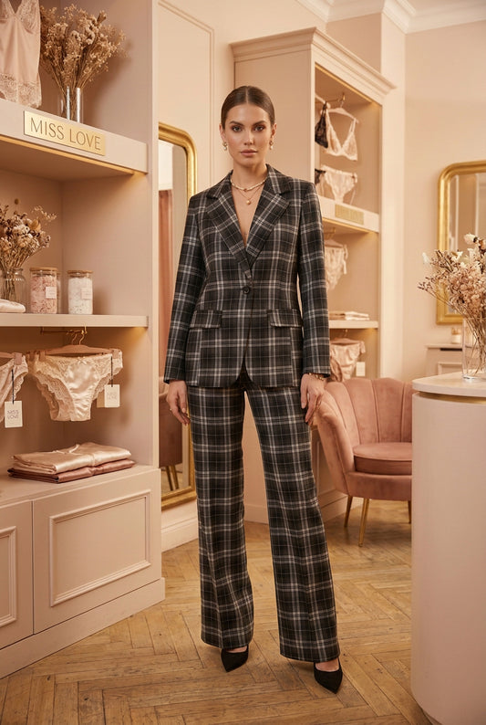 MISSLOVE - TAILLEUR CHECK SCOZZESE