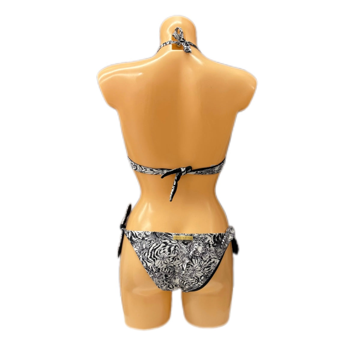 VERDISSIMA - BIKINI PUSH UP E TANGA STAMPA FLOREALE STILIZZATA