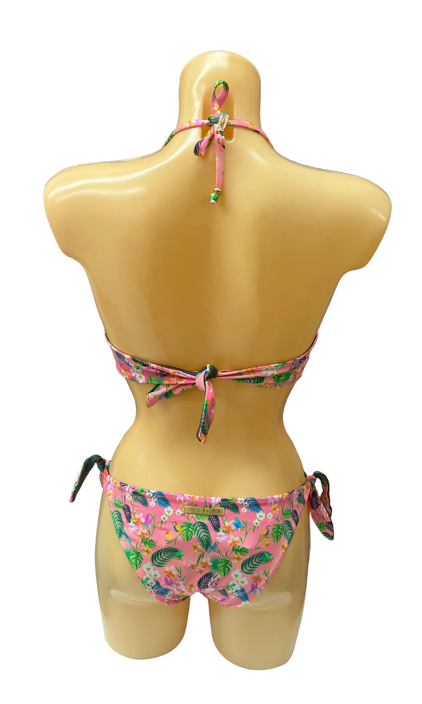 VERDISSIMA - BIKINI TRIANGOLO ALTO E SLIP STAMPA ESOTICO