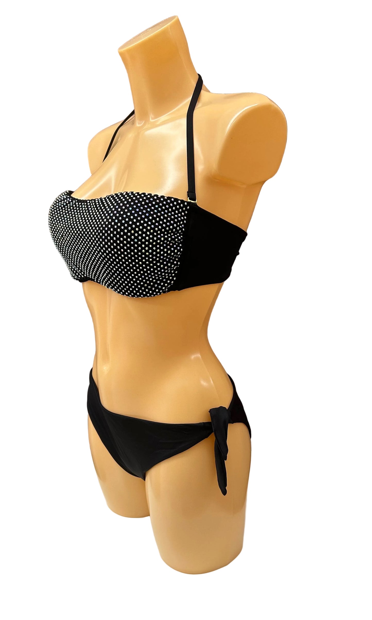 VERDISSIMA - BIKINI FASCIA E SLIP STRASS