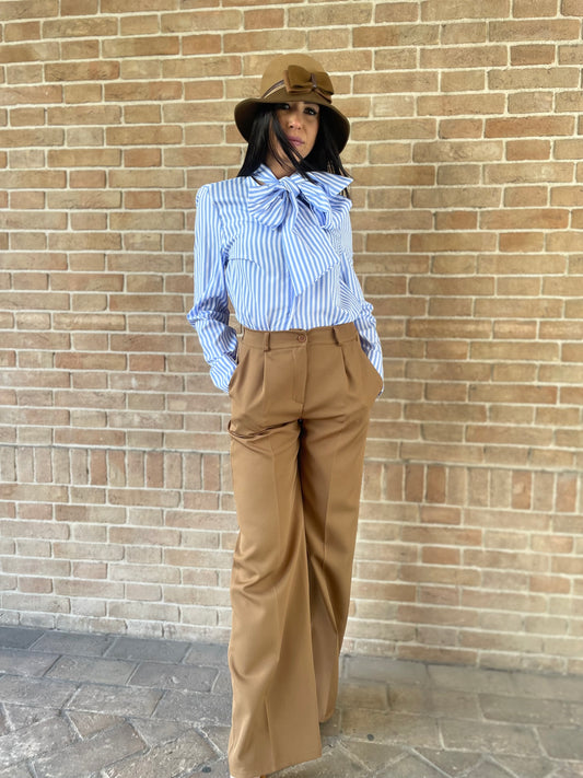 MISSLOVE - SET CAMICIA RIGA E PANTALONE