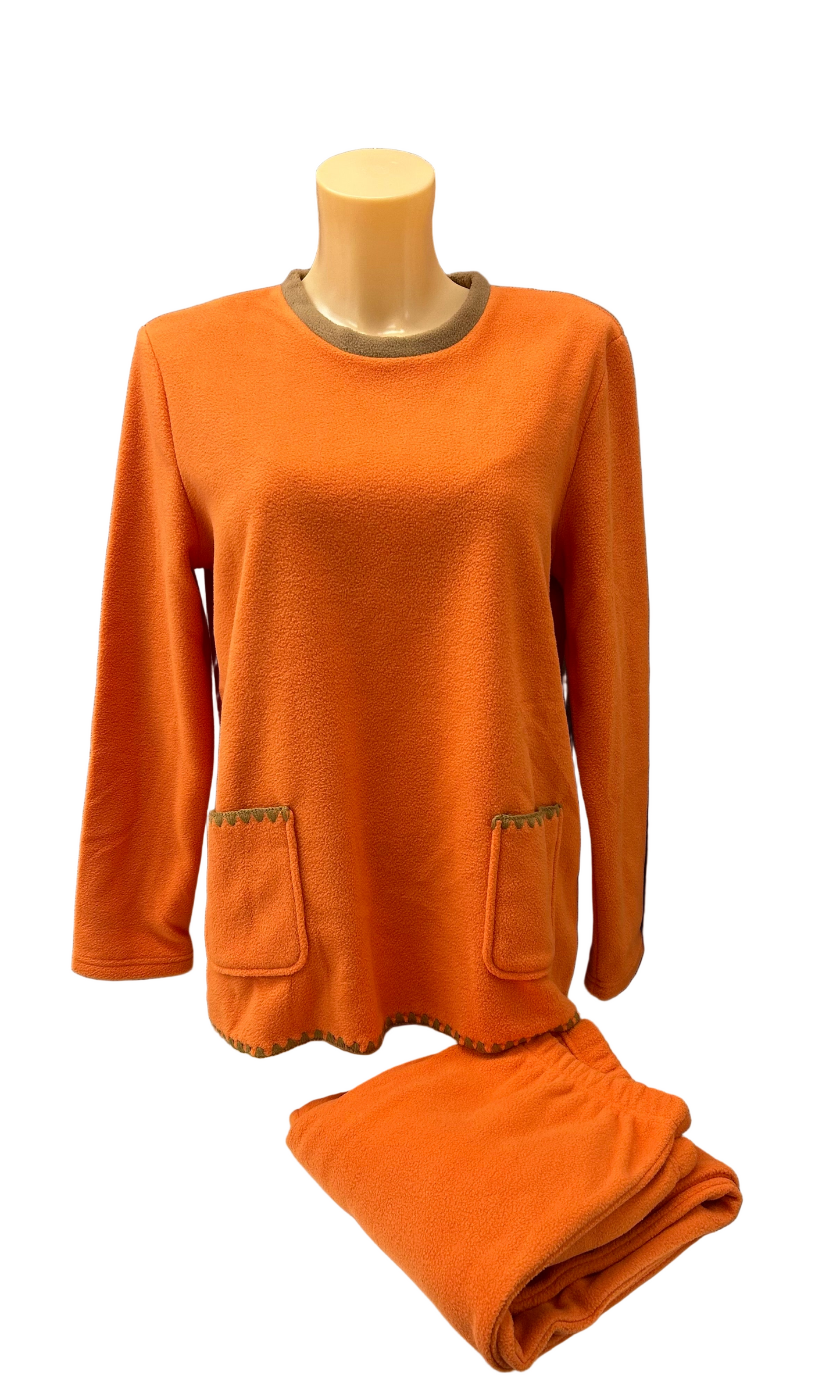 BRILLIAMO - PIGIAMA TASCHE PILE TINTA UNITA