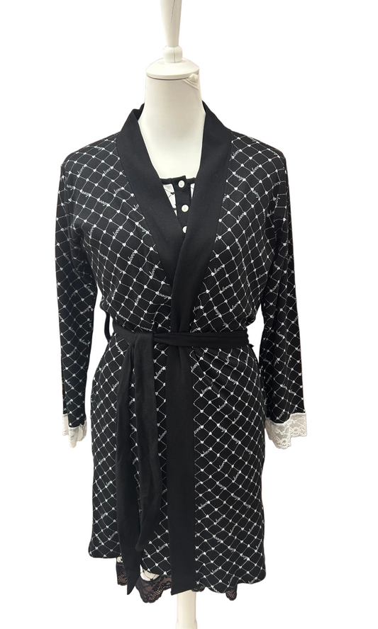 SIELEI - VESTAGLIA TASCHE STAMPA LOVE